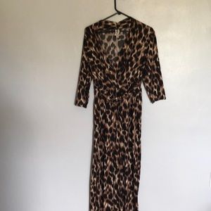 Animal print jump suit